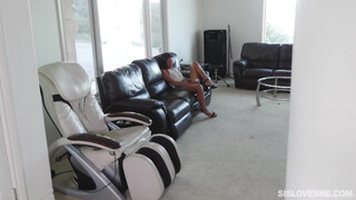 Sister Licks Brother's Balls & Cock! Tan Beauty Teasing & Pleasing!