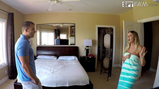 Blonde Sis Has Sex w/Bro in Luxury Villa Bedroom