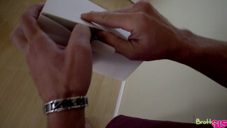 Skinny Sis Gives Little Bro Oral & Couch Sex