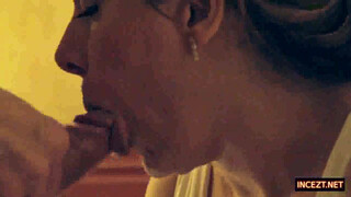 Mom Gives Son Sensual Blowjob & Swallows His Cum