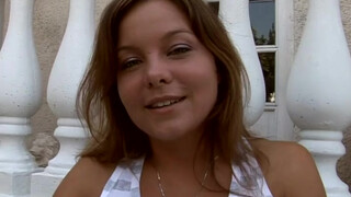 Grandpa Pumps Granddaughter's Sweet Pussy with Panties, Fucks Her with His Prick