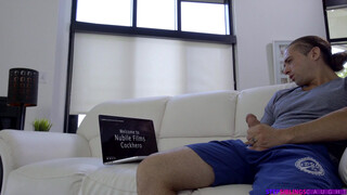 Brother Fucks Blond Sister in Eyesight w/ Porn Sounds