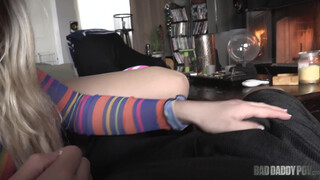 Seducing Dad: Daughter Gives Blowjob for Classic Sex