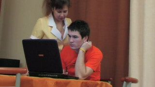 Russian Incest: Son Tries Table Sex w/ Mom