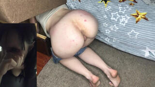 Half-Sis Trapped Under Couch & Fucked by Brother