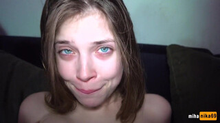 Stepsister Gets Facial After Powerful Nectar Explosion