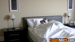 Hangover-fucked his titsy stepmother right in his parents' bedroom