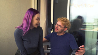 Sis Blonde Hair Blows Bro, Learn Oral Sex Skills