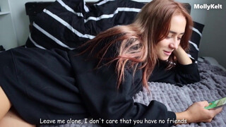 Cheer Up Brother! Sister Has Hot Sex with His Big Dick